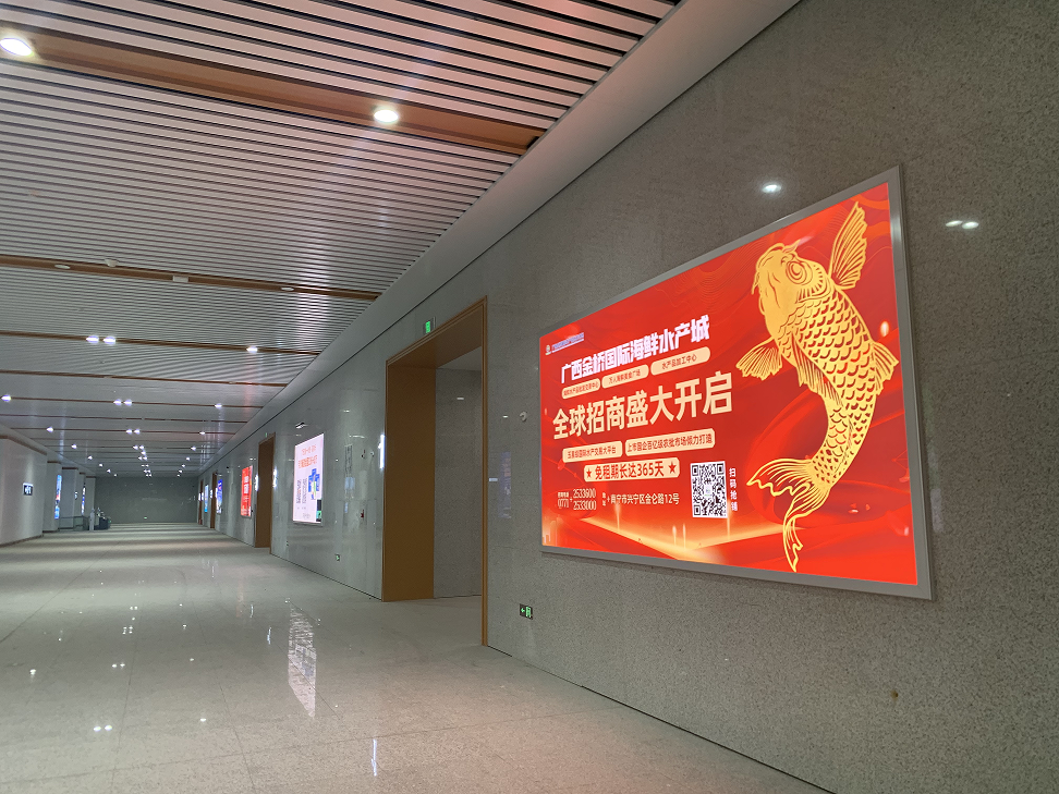 高铁站进出站通道广告实景